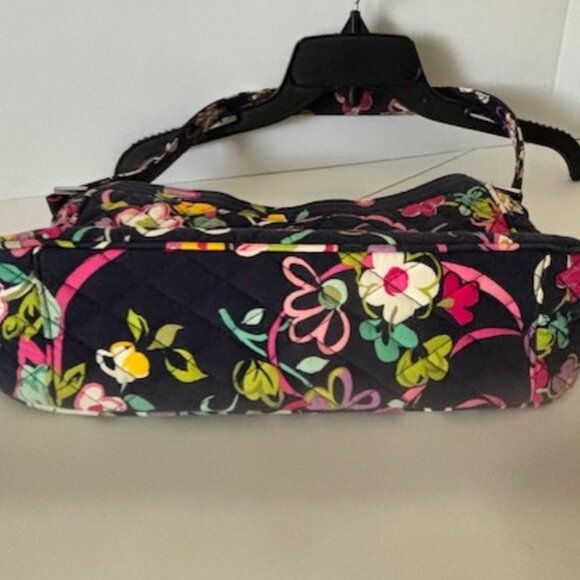 Vera Bradley Purse Shoulder Bag Retired Java Blue Cottagecore Quilted Floral - Picture 7 of 10